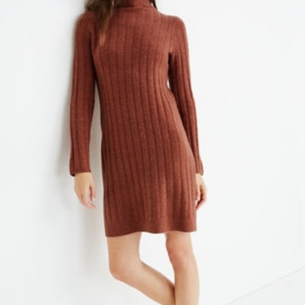 NWOT Madewell Ribbed Mockneck Sweater Dress